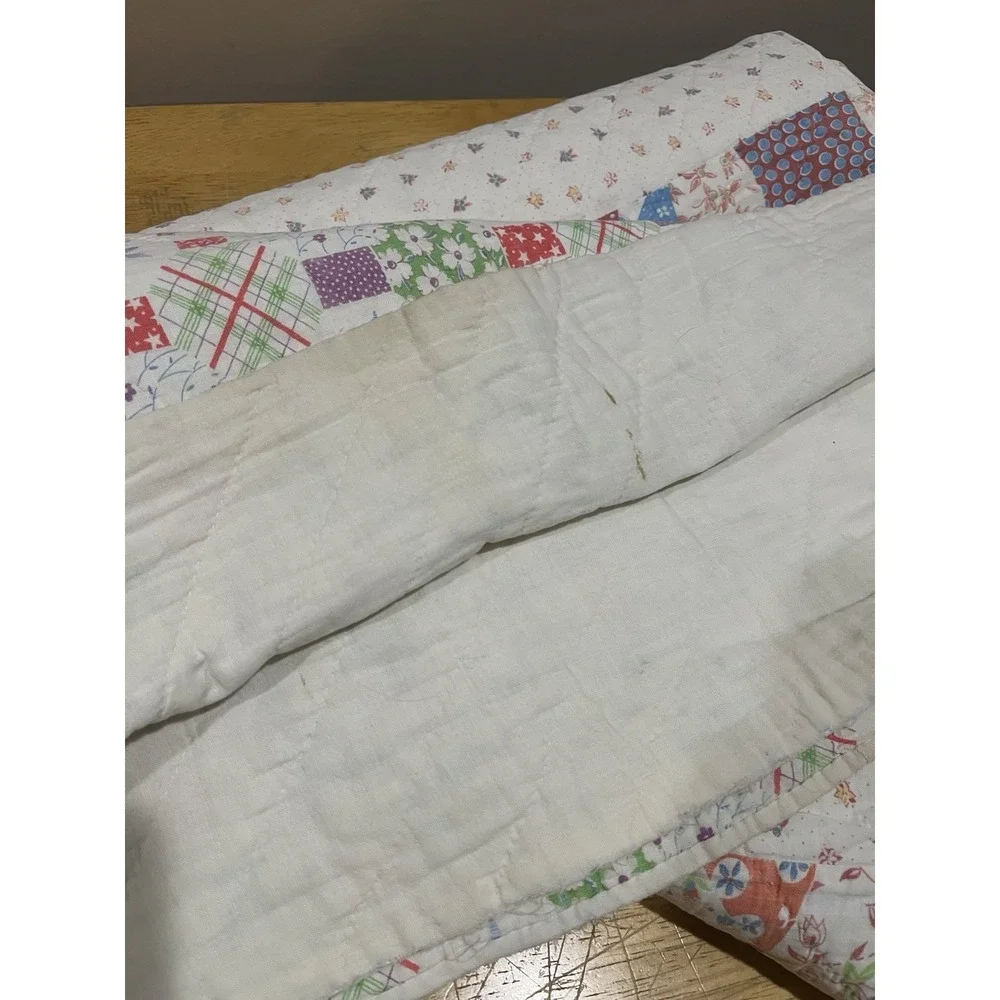Vtg Handmade Quilt 74x86